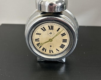 Vintage Avon Glass Clock  Shaped bottle Avon Deep Woods Aftershave