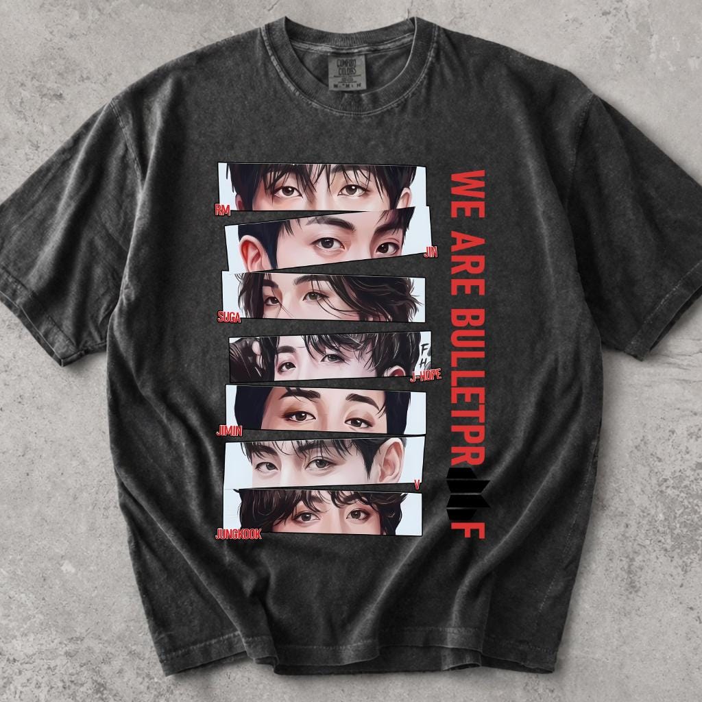 BTS Tシャツ メンバー プリント　XL Bts t shirt - Etsy 日本