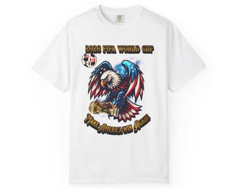 Camiseta del Águila sosteniendo el trofeo de la Copa Mundial de la FIFA 2026 / Norteamérica vuelve a ganar