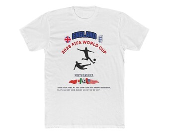 Maglietta Inghilterra Coppa del Mondo FIFA 2026 / Silhouette di calciatore, Nord America