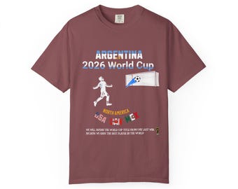 Camiseta con diseño de la Copa Mundial de Fútbol de Argentina / Gráfico de fútbol de Norteamérica