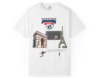 Camiseta con diseño de la Copa Mundial de Fútbol de Francia / Gráfico de fútbol de Norteamérica