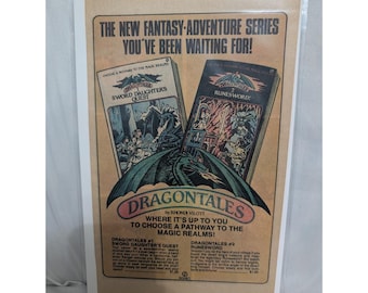 Vintage Printed Advert Dragontales Rhondi Vilott Signet Fantasy Wall Art 0031