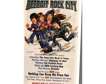 Vintage Printed Advert Detroit Rock City Soundtrack KISS Pantera Wall Art 1999