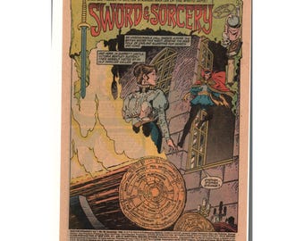 Vintage Printed Advert 1984 Doctor Strange Sword & Sorcery Marvel Comic Wall Art