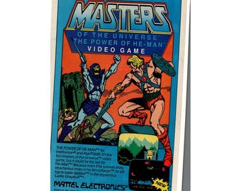 Vintage Printed Advert 1983 Masters of the Universe He-Man Mattel Video Game Art