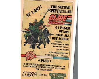 Vintage Printed Advert 1988 GI Joe Yearbook Wall Art Cobra October Guard
