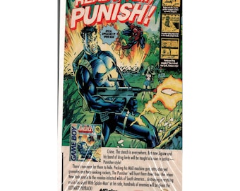 Vintage Printed Advert 1991 The Punisher Game Boy Nintendo Spider-Man Wall Art