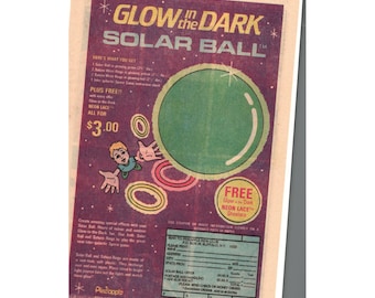 Vintage Printed Advert Glow In The Dark Solar Ball Pineapple Kids Club Wall Art