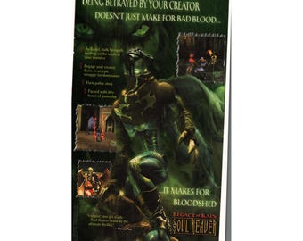 Vintage Printed Advert Legacy of Kain Soul Reaver Video Game Wall Art 10.25x6.5"