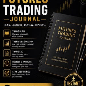 Futures Trading Journal |  PDF | Day Trader Journal | Trade Tracker | Performance Review | Instant Download