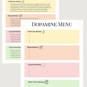 ADHD Dopamine Menu Bundle | Neurodivergent Brain Reset Tools | Executive Dysfunction Support | Digital/Printable