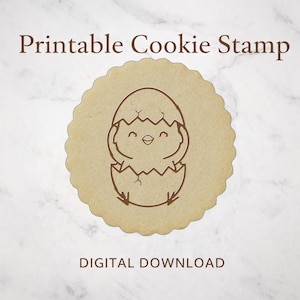 Hatching Chick Cookie Cutter Stamp | Easter Egg Emboss Deboss STL (Digital Download)
