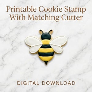 Bumblebee Cookie Cutter Stamp | Spring Garden Baking STL (Digital Download)