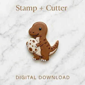 Baby Dinosaurier Ei Cookie Stempel Cutter | Hatting Dino Party STL (Digitaler Download)