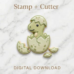 Cookie Stempel Cutter | Baby Dino Oster Kekse (Digitaler Download)