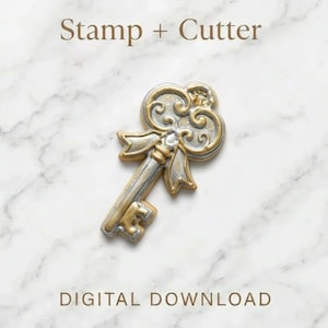 Magic Key Cookie Stamp Cutter STL, Fantasy Wizard Baking (Digital Download)