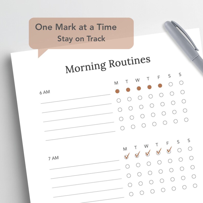 Morning Routines, 6AM 7AM 8AM Time Tracker,a4 & Letter Printable PDF - Etsy