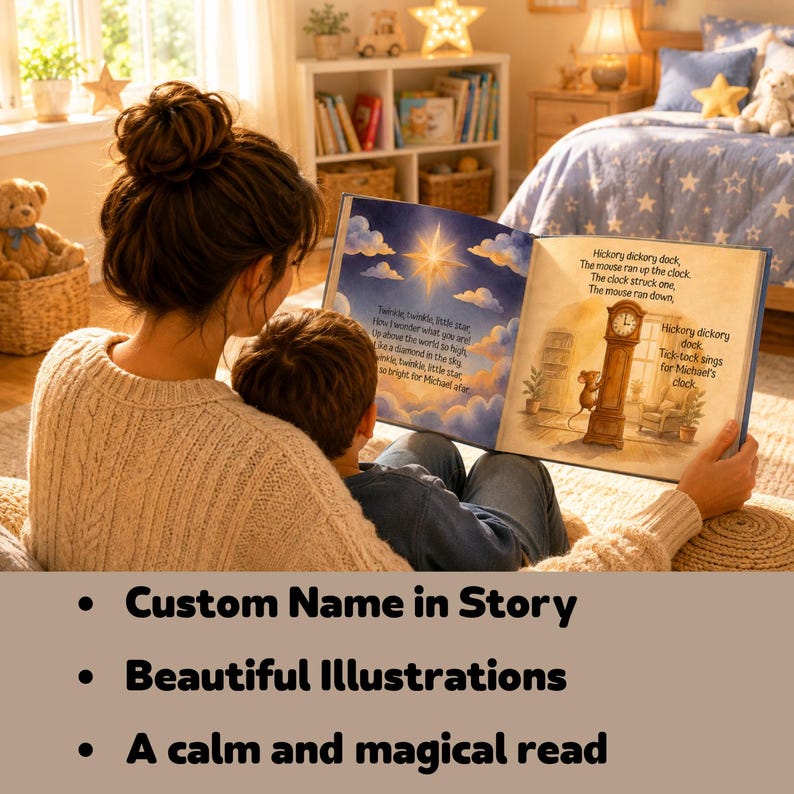 Personalized Nursery Rhymes Book With Audio, Custom Baby Name Storybook ...