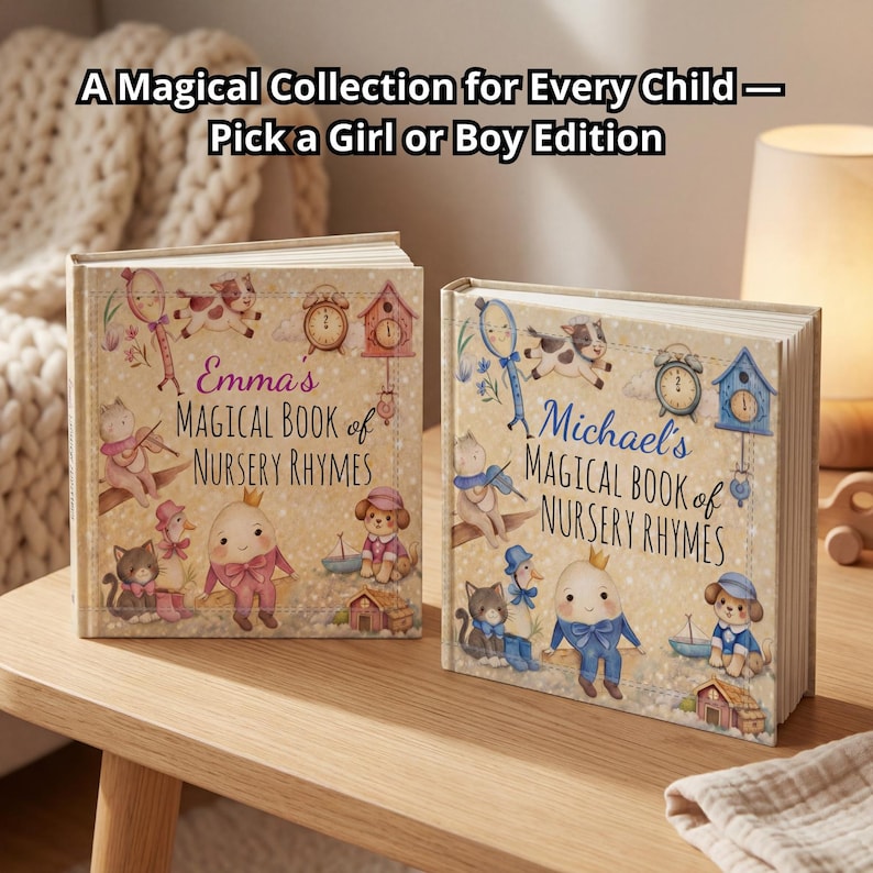 Personalized Nursery Rhymes Book With Audio, Custom Baby Name Storybook ...
