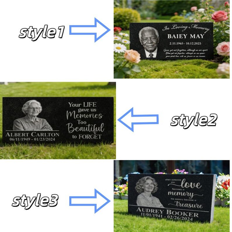 Personalized Memorial Stone for Loved One, Custom Engraved Granite ...