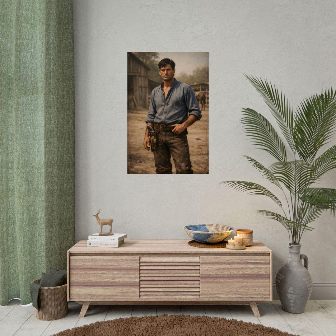 Vintage Western Cowboy Poster - Etsy