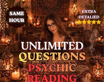 Unbegrenzte Fragen Psychic Reading Same Hour | Schnelles Tarot & Telepathie | Liebe, Beruf, Leben Einblicke | Genaue mittlere Beratung | Schnelle Antwort