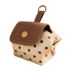 Mini Polka Dot Coin Purse, Keychain Pouch for Earbuds