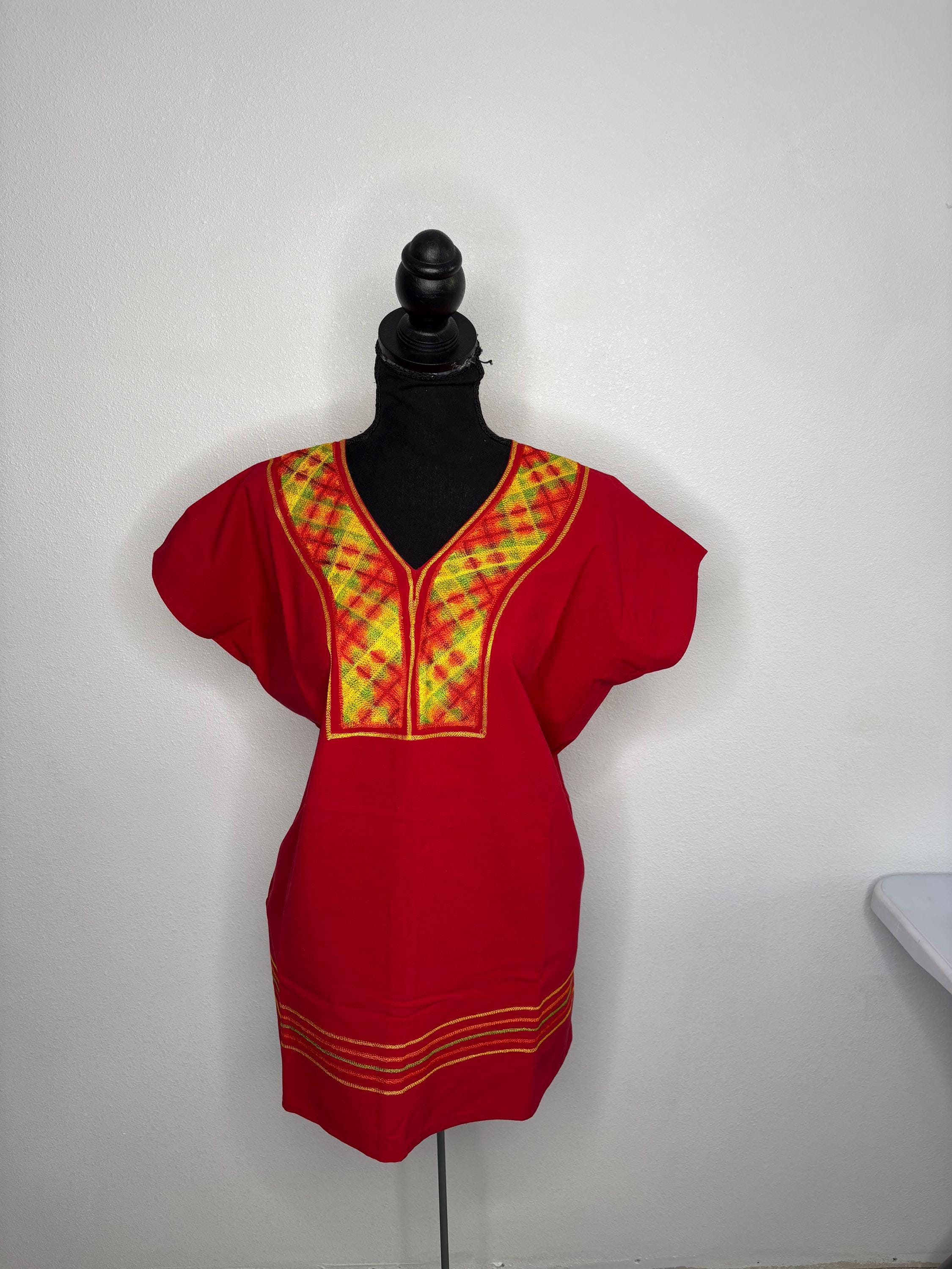 oaxacan embroidered dress Vintage 1970's Oaxacan Embroidered Caftan Dress – La Lovely Vintage