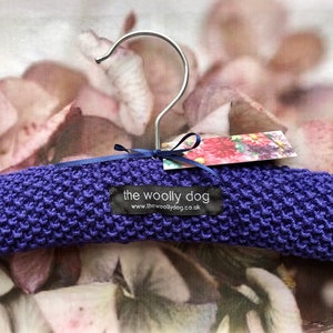 Children&#39;s Hand Knitted Pure Wool Padded Hanger, Baby Shower Gift, Newborn Present, Photo Prop, UK Seller
