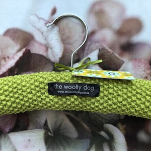 Children&#39;s Padded Hanger, Hand Knitted Pure Wool Padded Hanger, Baby Shower Gift, Newborn Present, Photo Prop, UK Seller