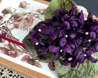 Black Velvet FlowerRose Lapel Pin Corsage Buttonhole Boutonni\u00e8re