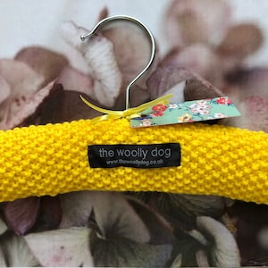 Children&#39;s Hand Knitted Pure Wool Padded Hanger, Baby Shower Gift, Newborn Present, Photo Prop, Handmade, UK Seller