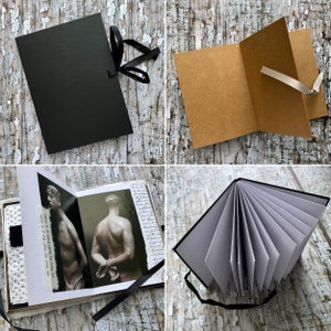 Petits livres cartonnés vierges en accordéon pour la journalisation indésirable et les albums de coupures, petits journaux vierges, livres vierges, fournitures créatives, vendeur au Royaume-Uni