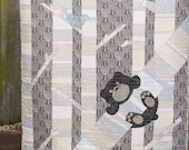 Timber! Baby Quilt Pattern PDF | Appliqué Bird and Bear Quilt | Easy Beginner-Friendly Modern Design | Baby & Twin Sizes | Instant Download