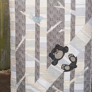 Baby Quilt Timber Instant download PDF Quilt Pattern Baby Bear Quilt image 1