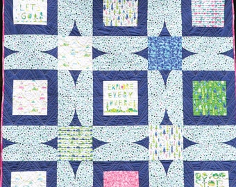 Compass Course | Curved Piecing Quilt | Instant download PDF Quilt Pattern