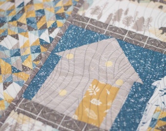 Through the Woods | Winter Village Quilt | Instant download PDF Quilt Pattern