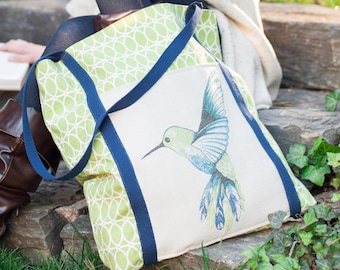 Tote Bag Sewing Pattern | Easy PDF Sewing Pattern for Handmade Tote Bag, Reusable Grocery Bag, Shopping Bag, Market Bag, Canvas Beach Bag