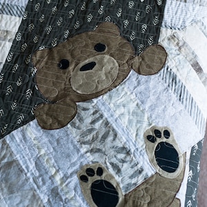 Baby Quilt Timber Instant download PDF Quilt Pattern Baby Bear Quilt image 7