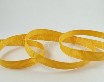 Light Gold Grosgrain Ribbon - 3/8" 7/8" or 1 1/2" Grosgrain - You Choose Length & Width -  Bow, Scrap booking, Sewing, Art Craft Supplies