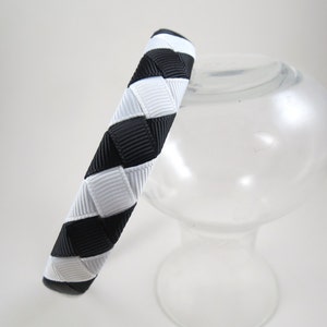 Black and White Headband, Striped Zebra Headband, Black Headband, White Headband, Zebra Hair Accessory, Black and White Hair Accessory image 1