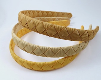 Gold Headband SET, Toffee Headband, Light Gold Headband, Tan Headband, Fall Headband, Gold Hair Accessory, Headband for Girls, Girl Headband