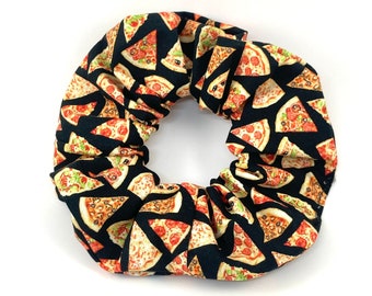 Pizza Scrunchie, Summer Pizza Party Scrunchy, Novelty Scrunchie, Pony Hair Scrunchy, Pizza Ponytail Accessory, Pepperoni Pizza Hair Scrunchy