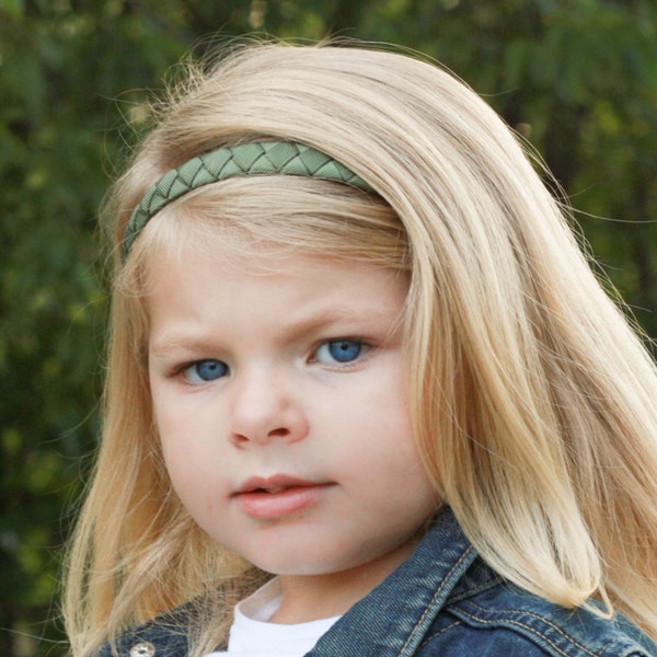 Green Woven Headband, Willow Green Headband, Moss Green Headband, Army Green Headband, Braided Headband, Headbands for Girls, Girl Headband