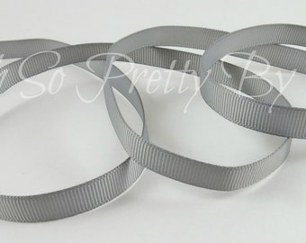 Silver Gray Grosgrain Ribbon: Sewing, Craft & Hair Bow Supply