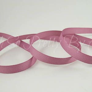 Rosy Mauve Grosgrain Ribbon You Choose Length & Width 3/8 7/8 1 1/2 Hair Bow, Scrap booking, Sewing, Craft Supply, Art, Card Making image 1