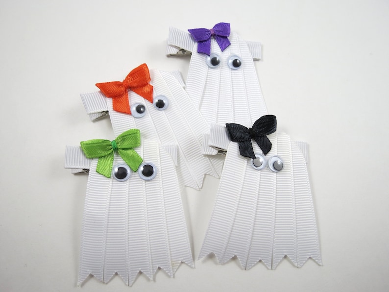 Halloween Ghost Hair Clip Halloween Ribbon Sculpture Hair Etsy