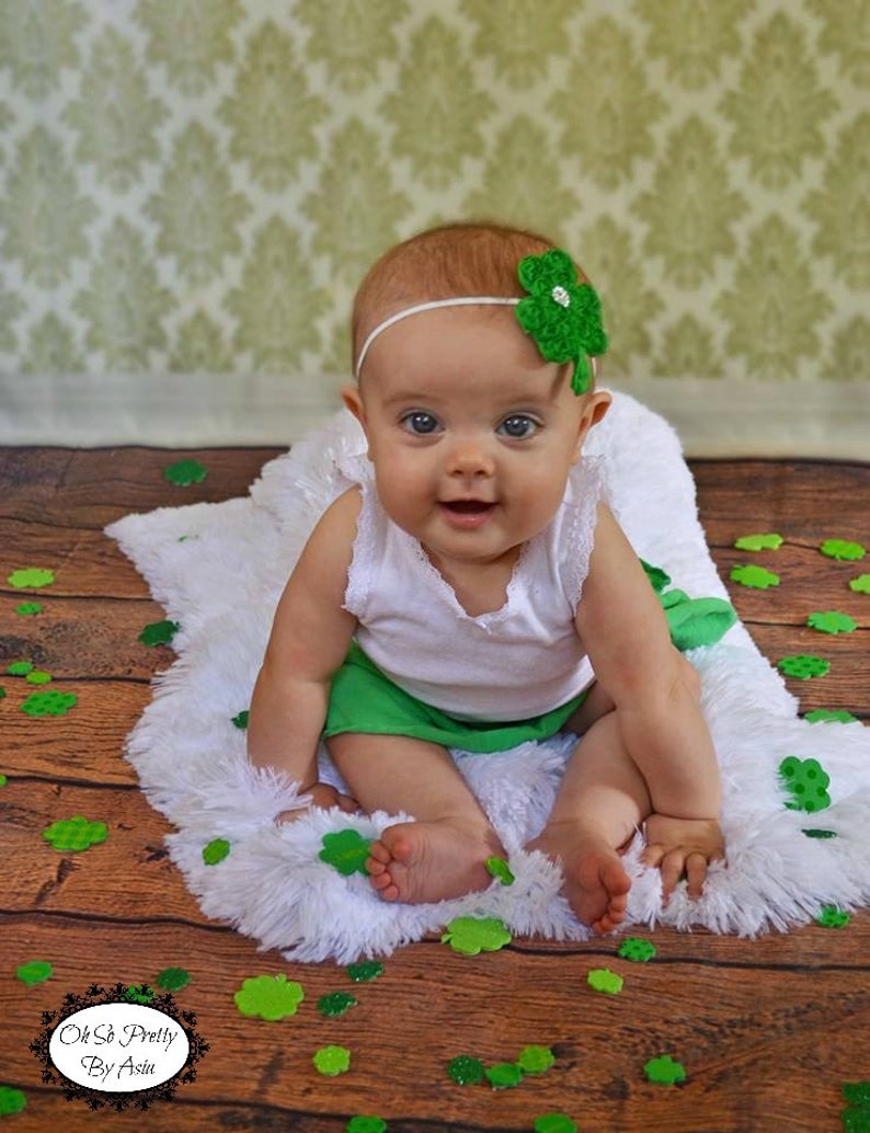 St Patricks Day Headband Green Shamrock Headband Shamrock Hair Clip St. Patrick's Day Headband Toddler Teenager Adult Headband image 2