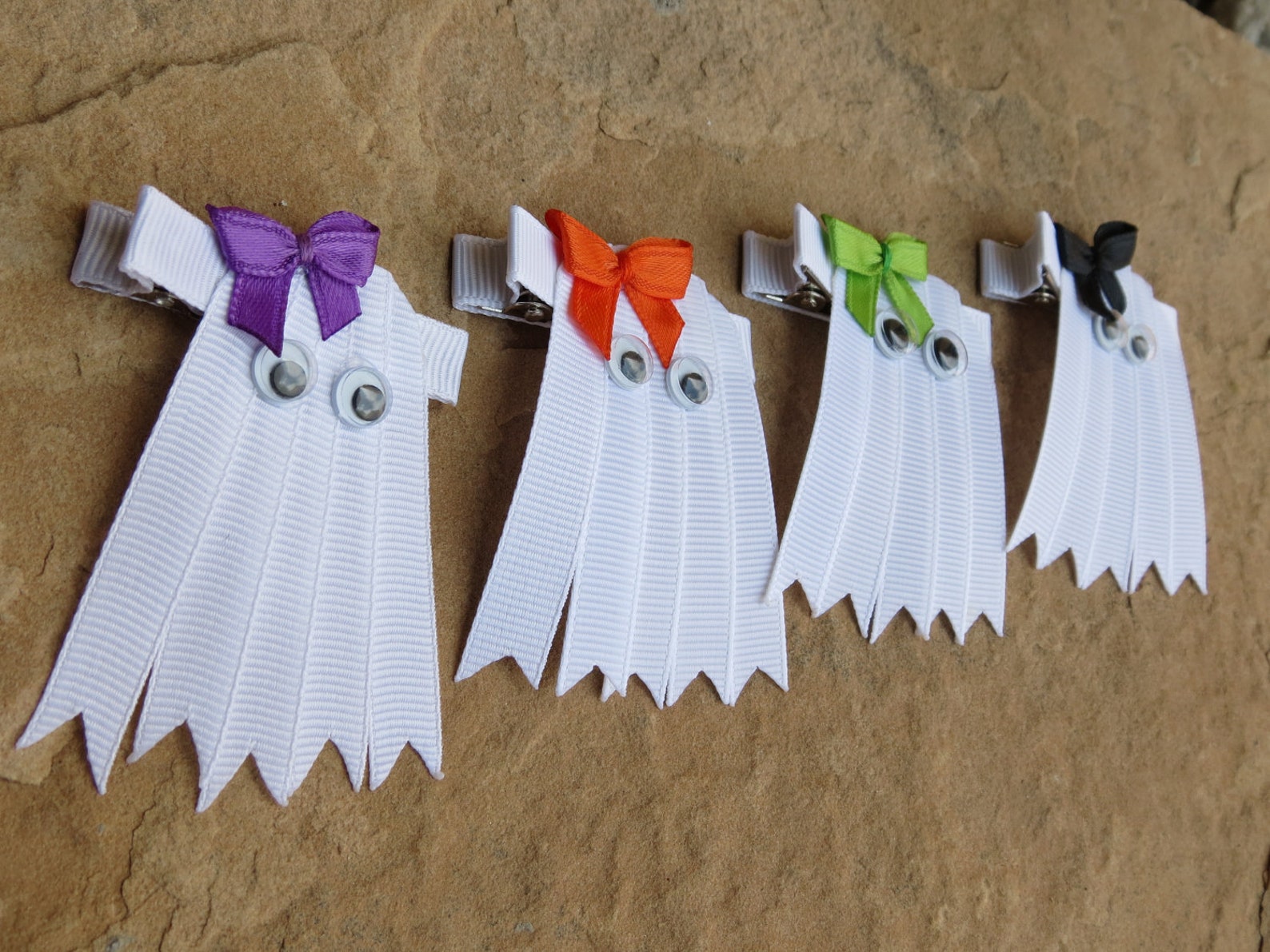 Halloween Ghost Hair Clip Halloween Ribbon Sculpture Hair Etsy